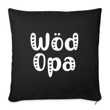 Wöd Opa Österreich bester Opa Großvater Österreich - Sofakissenbezug 45 x 45 cm - Schwarz - Vorne