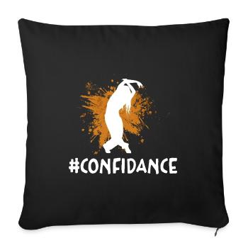 Confidance pour danser chorégraphie - Housse de coussin décorative 45 x 45 cm - noir - Devant