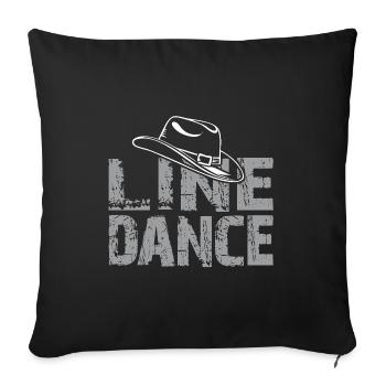 Danse en ligne Danse en ligne Danse en ligne Danse - Housse de coussin décorative 45 x 45 cm - noir - Devant