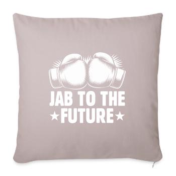 Jab To The Future Boxer Sports Gym de musculation - Housse de coussin décorative 45 x 45 cm - taupe clair - Devant