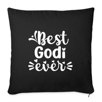 Wöd Godi beste Godi Taufpatin Österreich Taufe - Sofakissenbezug 45 x 45 cm - Schwarz - Vorne