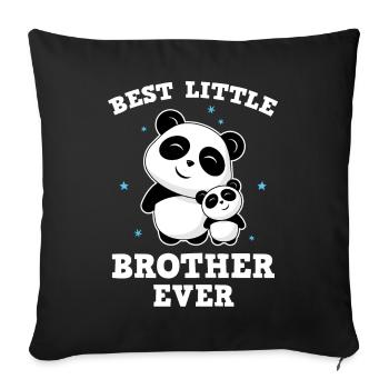 Best Little Brother Ever - Little Panda Brother - Sofa pillowcase 17,3'' x 17,3'' (45 x 45 cm) - black - Front
