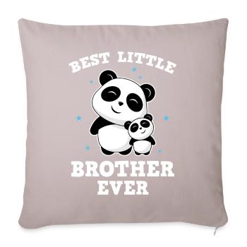 Best Little Brother Ever - Kleiner Panda Bruder - Sofakissenbezug 45 x 45 cm - helles Taupe - Vorne