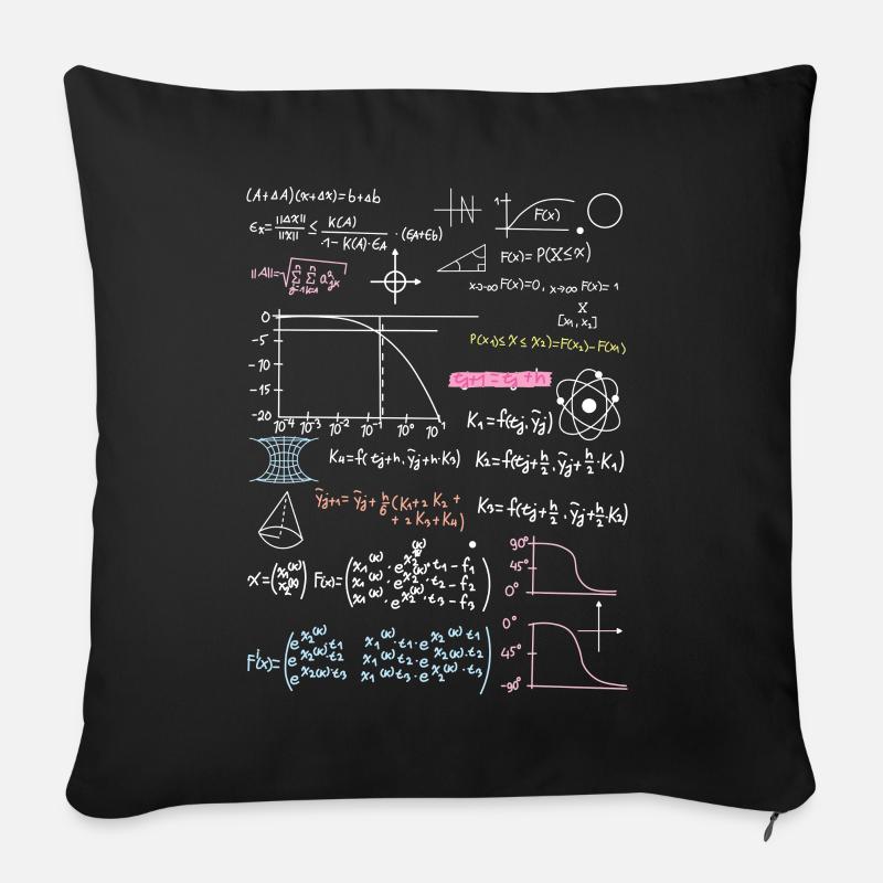 Formule Physique Chimie - Housse de coussin décorative 45 x 45 cm - noir