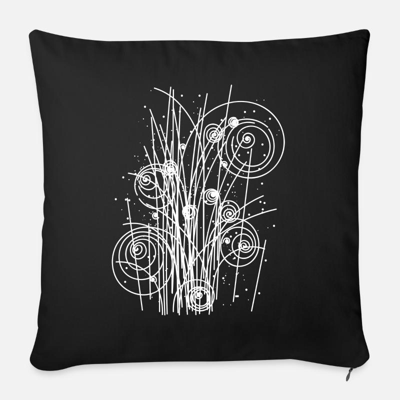 Physics string theory radiation - Sofa pillowcase 17,3'' x 17,3'' (45 x 45 cm) - black