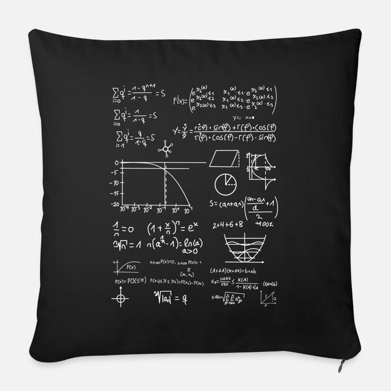 Formula collection math - Sofa pillowcase 17,3'' x 17,3'' (45 x 45 cm) - black