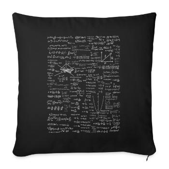 Math freak - Sofa pillowcase 17,3'' x 17,3'' (45 x 45 cm) - black - Front