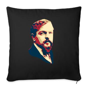 Claude Debussy - Housse de coussin décorative 45 x 45 cm - noir - Devant