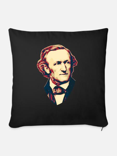 Richard Wagner - Sofakissenbezug 45 x 45 cm - Schwarz