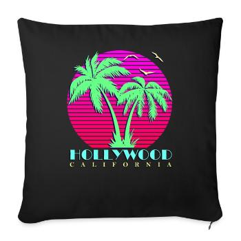 Hollywood - Sofa pillowcase 17,3'' x 17,3'' (45 x 45 cm) - black - Front