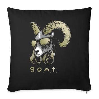DJ Goat Bling G.o.a.t. Cool and Funny Music - Sofa pillowcase 17,3'' x 17,3'' (45 x 45 cm) - black - Front