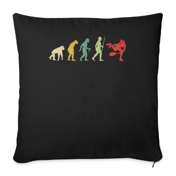 Tennis Serv Sur Girl Evolution - Housse de coussin décorative 45 x 45 cm - noir - Devant
