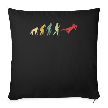 Evolución de la pelota salvadora de la chica del - Housse de coussin décorative 45 x 45 cm - noir - Devant