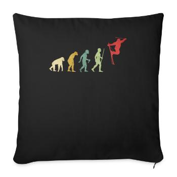 Esquí Evolución extrema de estilo libre - Housse de coussin décorative 45 x 45 cm - noir - Devant