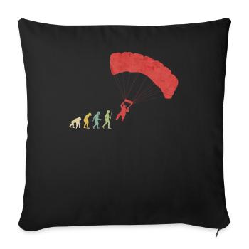 Evolución de salto de paracaídas - Housse de coussin décorative 45 x 45 cm - noir - Devant