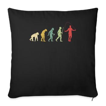 Evolución de la cuerda de salto - Housse de coussin décorative 45 x 45 cm - noir - Devant
