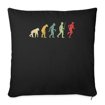 Evolución del corredor de trote - Housse de coussin décorative 45 x 45 cm - noir - Devant