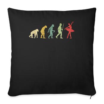 Evolución de la chica del baile de ballet - Housse de coussin décorative 45 x 45 cm - noir - Devant