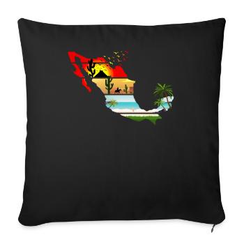Mexique Sunset Summer - Housse de coussin décorative 45 x 45 cm - noir - Devant