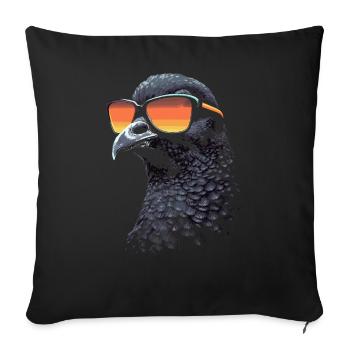 Taube Sonnenbrille - Sofakissenbezug 45 x 45 cm - Schwarz - Vorne