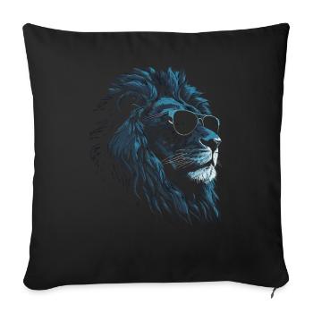 Lion Sunglasses - Sofa pillowcase 17,3'' x 17,3'' (45 x 45 cm) - black - Front