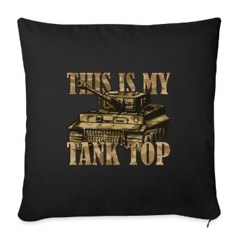 Tank Army Tank Driver Military Gift - Sofa pillowcase 17,3'' x 17,3'' (45 x 45 cm) - black - Front