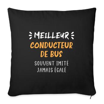 Meilleur conducteur de bus - Housse de coussin décorative 45 x 45 cm - noir - Devant