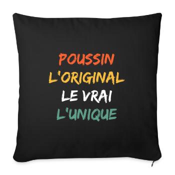 poussin - Housse de coussin décorative 45 x 45 cm - noir - Devant