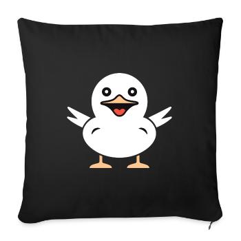 Mouette - Housse de coussin décorative 45 x 45 cm - noir - Devant