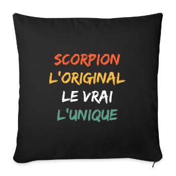 scorpion - Housse de coussin décorative 45 x 45 cm - noir - Devant