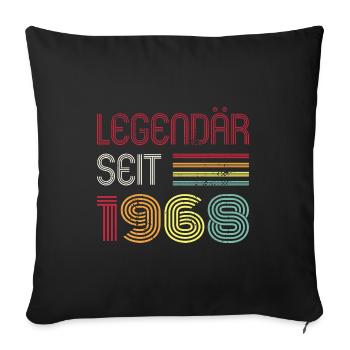 Legendär Seit 1968 Jahr Retro 68er Jahrgang - Sofakissenbezug 45 x 45 cm - Schwarz - Vorne