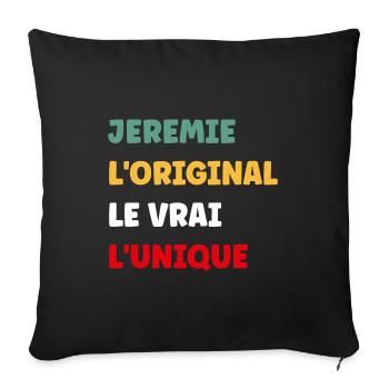 L'original le vrai l'unique Jeremie - Housse de coussin décorative 45 x 45 cm - noir - Devant