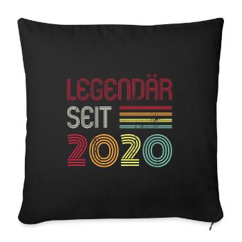 Legendär Seit 2020 Jahr Retro 20er Jahrgang - Sofakissenbezug 45 x 45 cm - Schwarz - Vorne