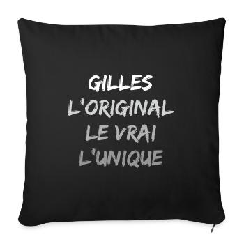 Super Gilles - Housse de coussin décorative 45 x 45 cm - noir - Devant