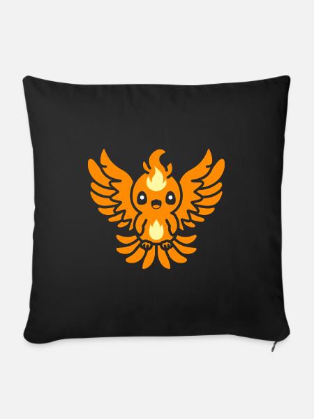 Phönix - Sofakissenbezug 45 x 45 cm - Schwarz