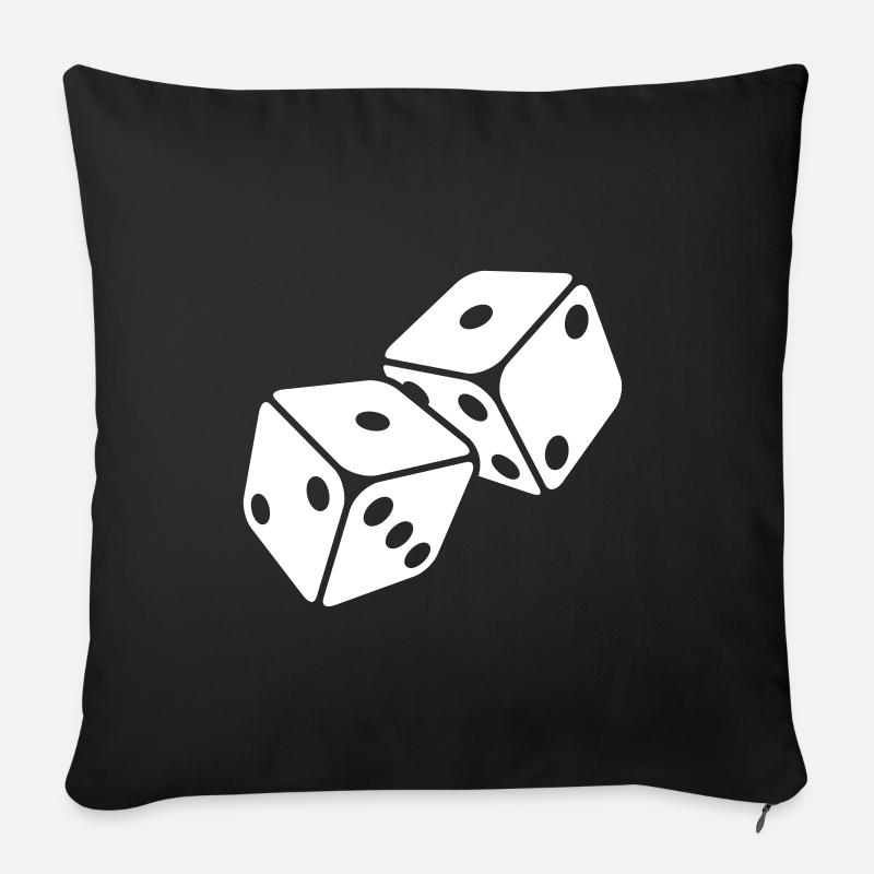 Dice 1er Pasch - Housse de coussin décorative 45 x 45 cm - noir