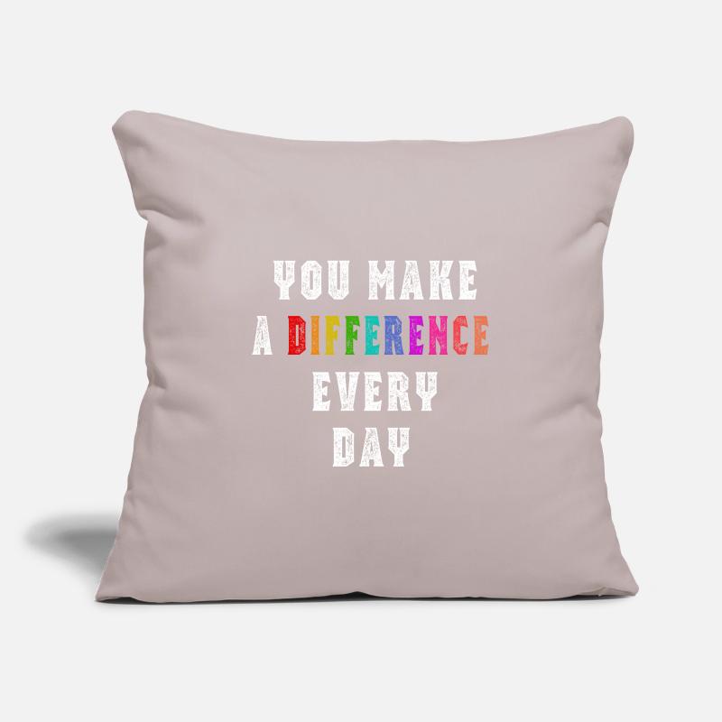 Vous faites une différence tous les jours Housse de coussin décorative 45 x 45 cm