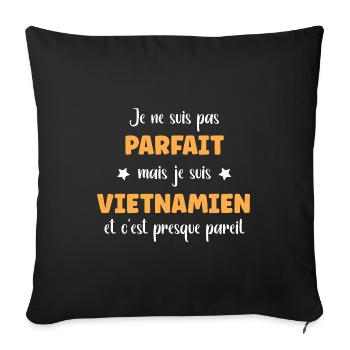 Parfait Vietnamien - Housse de coussin décorative 45 x 45 cm - noir - Devant