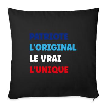 PATRIOTE - Housse de coussin décorative 45 x 45 cm - noir - Devant