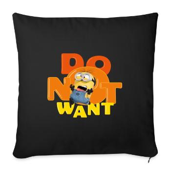 Minions Do Not Want Minion Hurlant - Housse de coussin décorative 45 x 45 cm - noir - Devant
