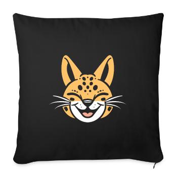 Serval - Sofakissenbezug 45 x 45 cm - Schwarz - Vorne