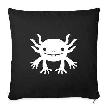 axolotl - Sofa pillowcase 17,3'' x 17,3'' (45 x 45 cm) - black - Front