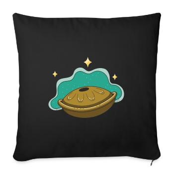 Handpan Music Instrument Gift - Sofa pillowcase 17,3'' x 17,3'' (45 x 45 cm) - black - Front