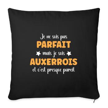 Je ne suis pas parfait mais Auxerrois - Housse de coussin décorative 45 x 45 cm - noir - Devant