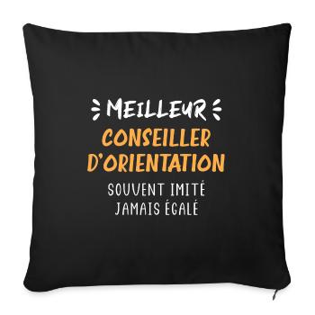 Meilleur conseiller d'orientation - Housse de coussin décorative 45 x 45 cm - noir - Devant
