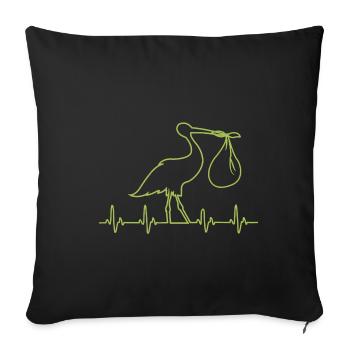 Pregnant Mother Gift Idea Family - Sofa pillowcase 17,3'' x 17,3'' (45 x 45 cm) - black - Front