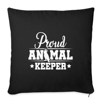 Proud Animal Keeper Animal Lover Zoo Keeper Zoolog - Sofakissenbezug 45 x 45 cm - Schwarz - Vorne