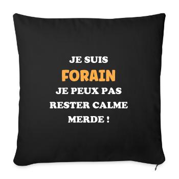 Je suis forain - Housse de coussin décorative 45 x 45 cm - noir - Devant
