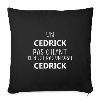 un pas chiant CEDRICK - Housse de coussin décorative 45 x 45 cm - noir - Devant