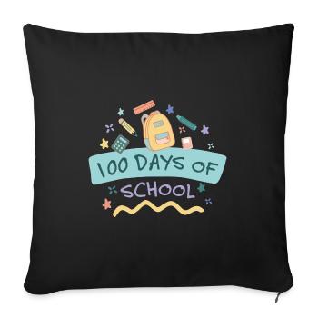 Happy 100 Day School Celebration Party - Sofa pillowcase 17,3'' x 17,3'' (45 x 45 cm) - black - Front